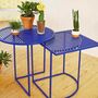 Iso-B Beistelltisch Metall Blau 2