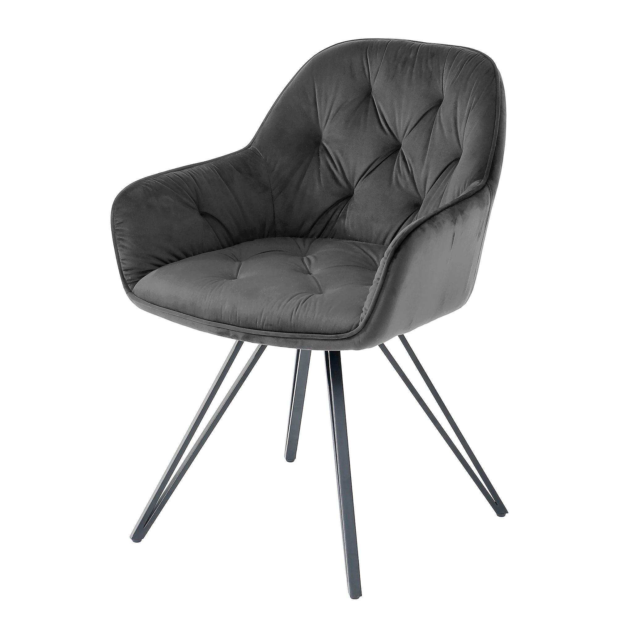 Drehbarer Armlehnenstuhl COIS 2er Set Dunkelgrau 3