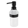Seifenspender Bosio Milchglas Edelstahl Schwarz 200ml 1
