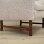 Stuhl Textil Holz Creme 1970er Jahre 12