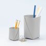 Stiftehalter 100% Recyceltes Leder Grau 3