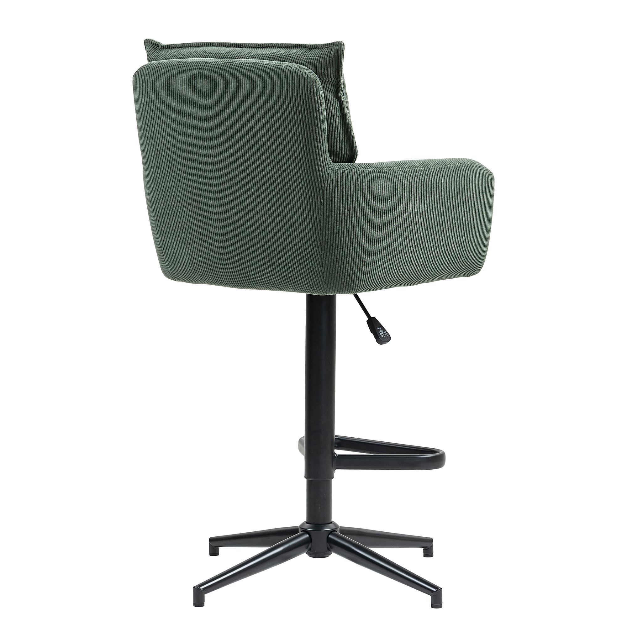 Drehbarer Barstuhl DIDRIP 2er Set Sternförmig Dunkelgrün 4