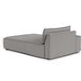 Daphne 1-seater chaise longue left Maya warm grey 2