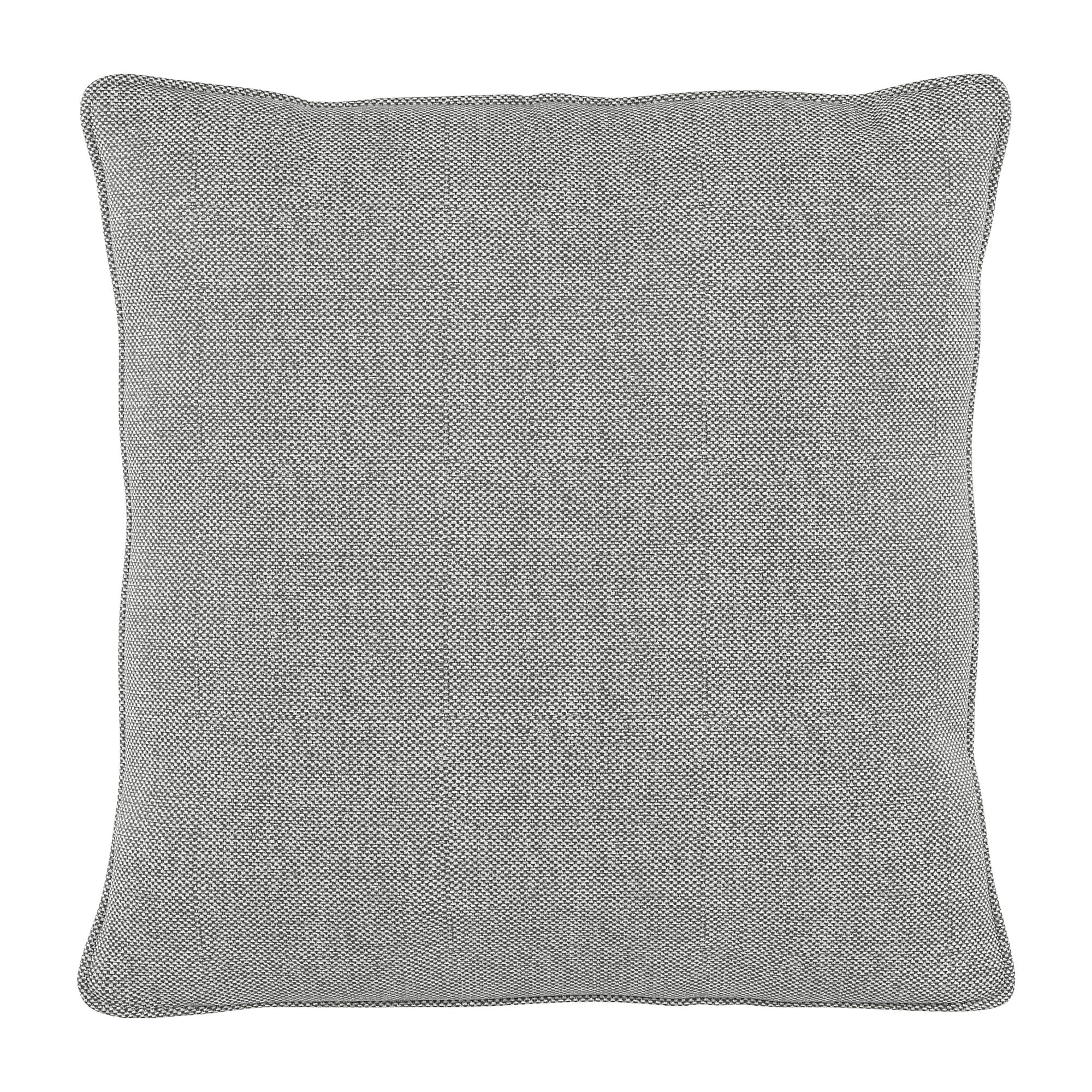 2x Hudson Lounge Cushion Set Woven Fabric Saia Light Grey 75x75x17cm 1
