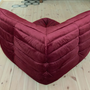 Togo Lounge Set 4-piece Velvet Burgundy 5