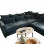 Mr. Big Modulsofa Textil Nussbaumholz Petrol 0