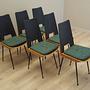 6x Carlo Ratti Dining Chair Green 1950s 2