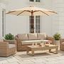 Parasol Sombrilla Solid Eucalyptus Beige 2