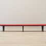 Vintage Bank Holz Leder Rot 1990er Jahre 1