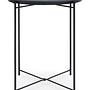 Steel Round Side Table Metal Black 0