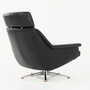 Vintage office chair leather black 1970s 5