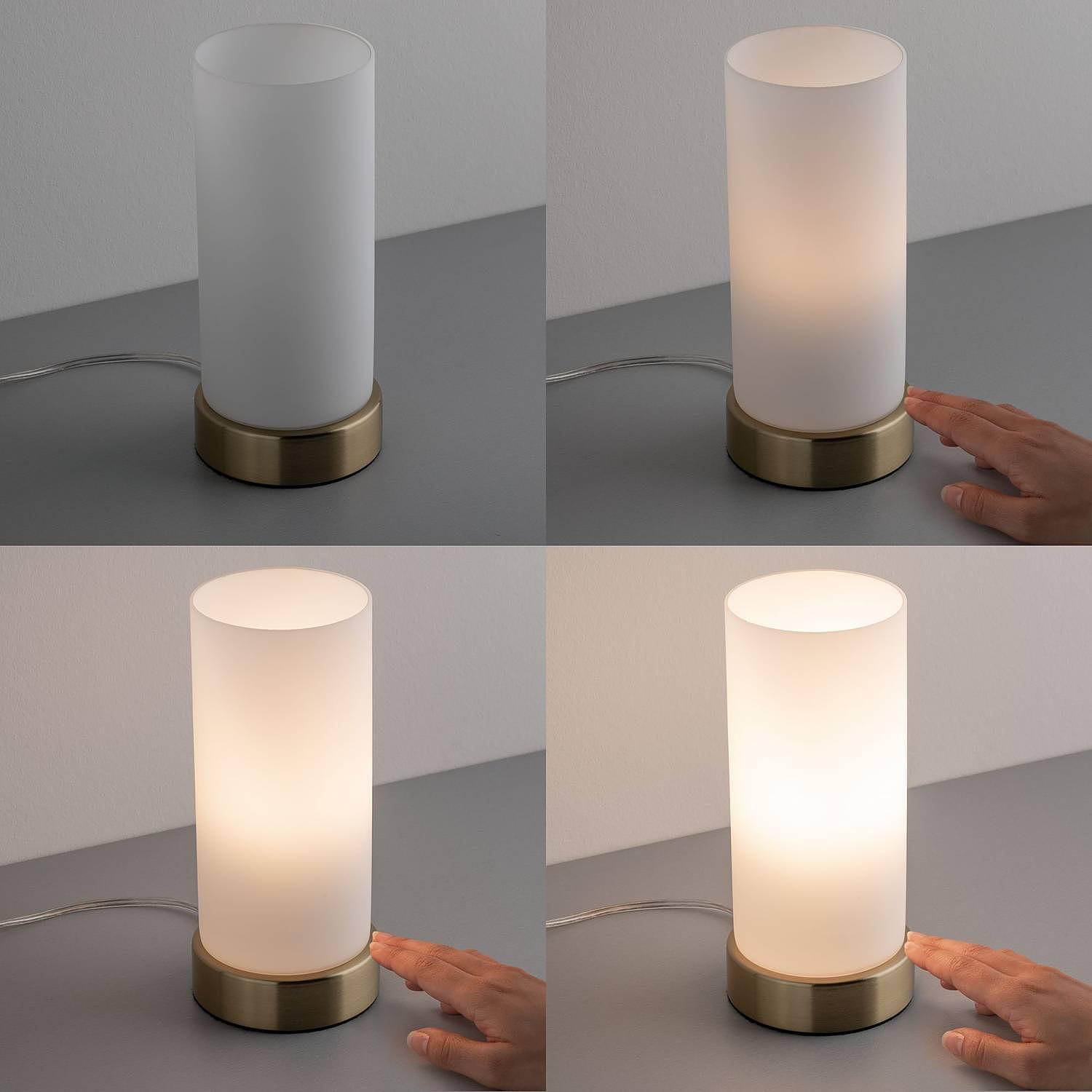 Table lamp Pinja I frosted glass brass 3