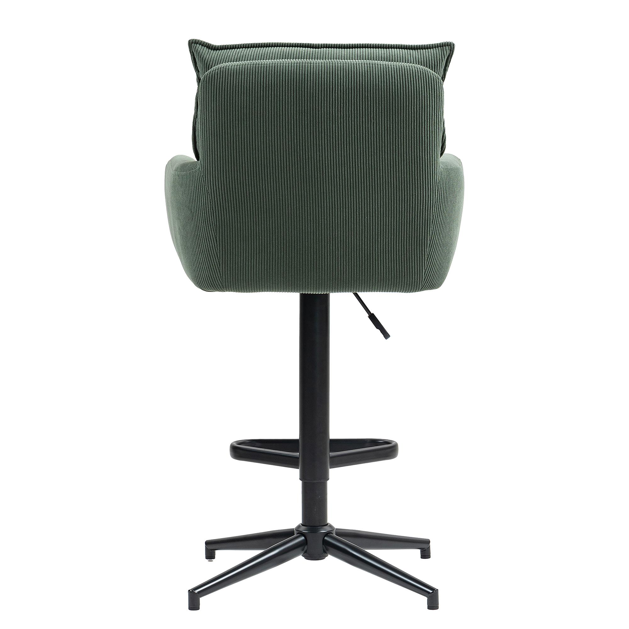 Drehbarer Barstuhl DIDRIP 2er Set Sternförmig Dunkelgrün 3