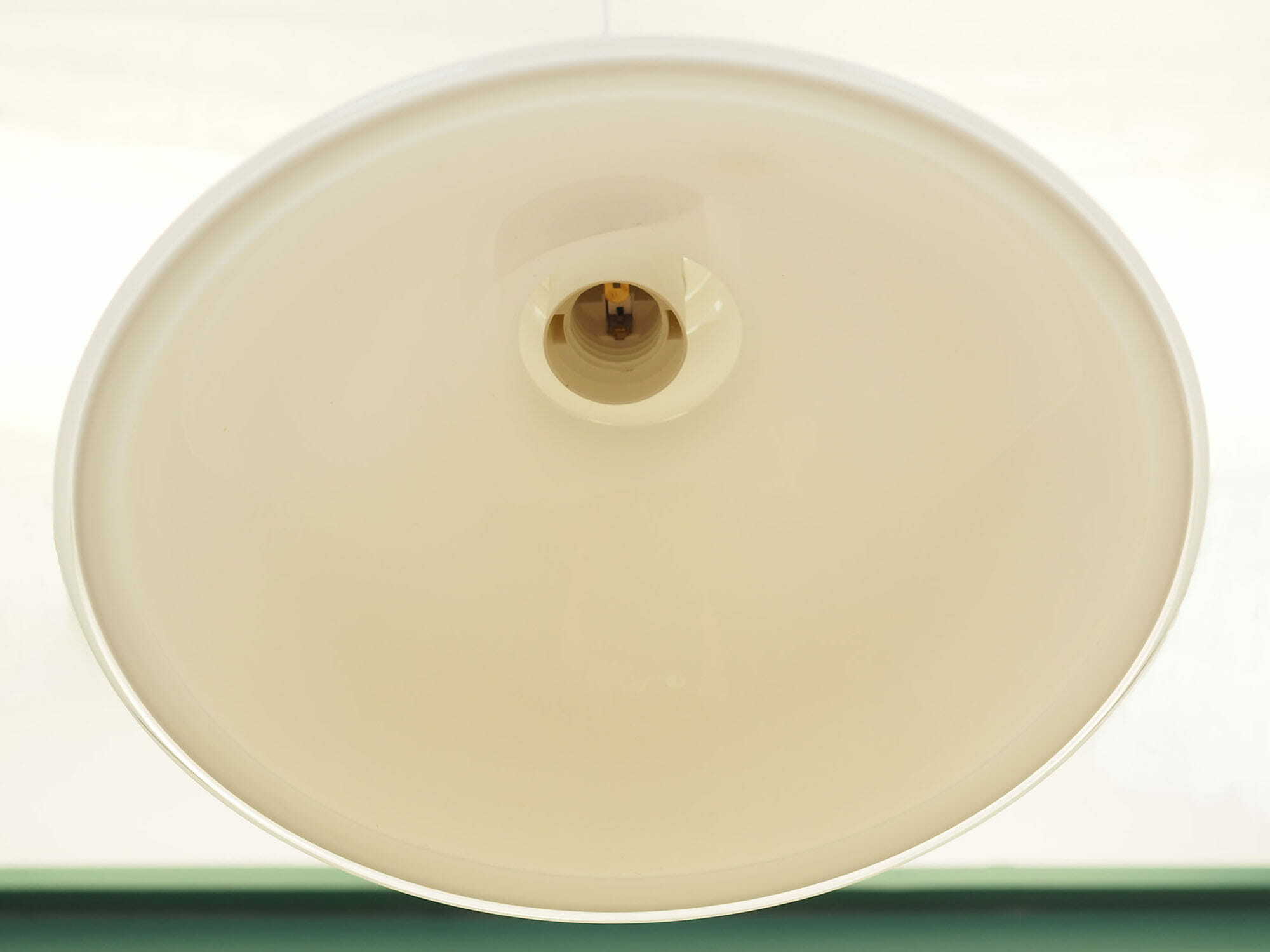 Vintage Pendant Lamp Glass White 1970s 5