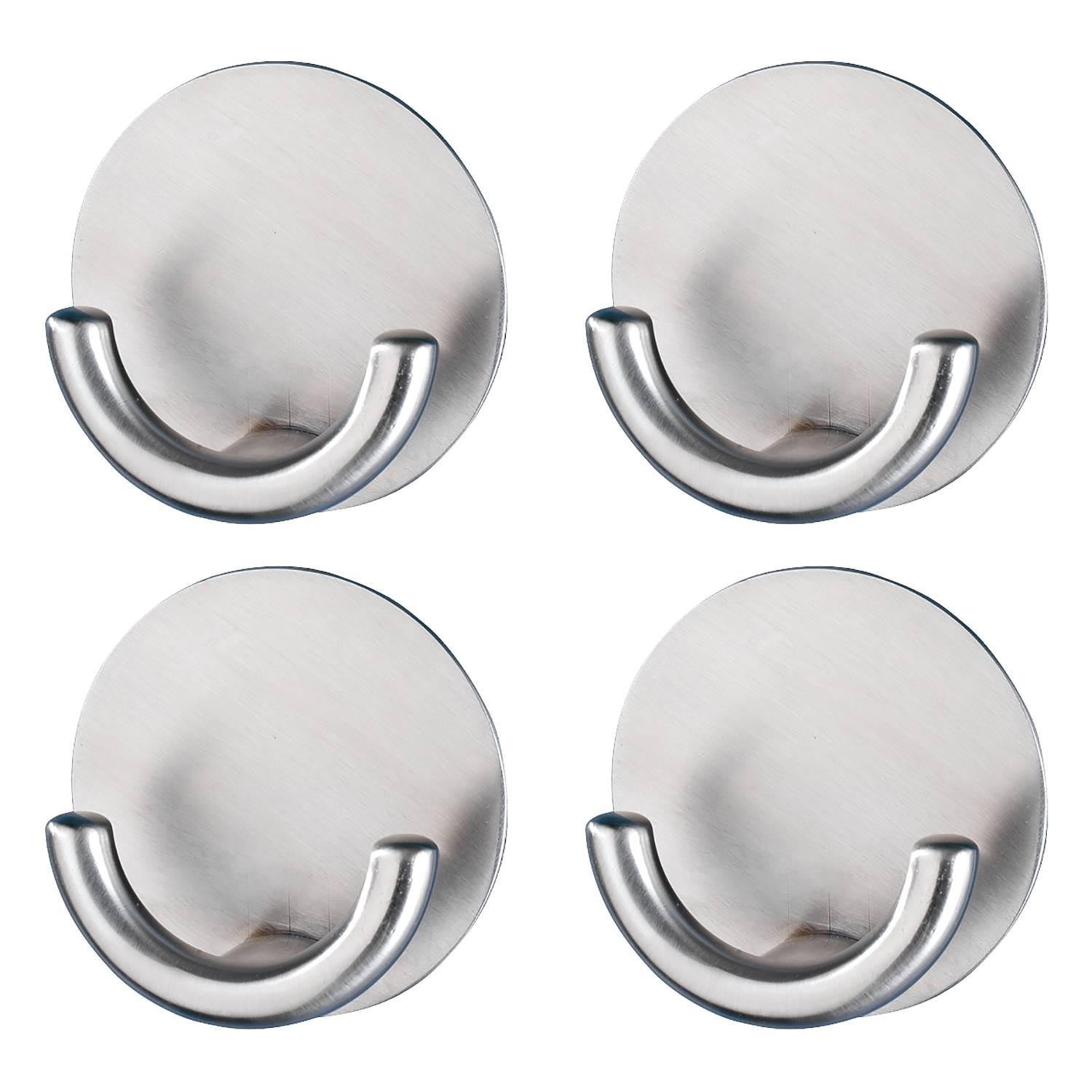 4x Wandhaken Rondo Edelstahl Silber 0