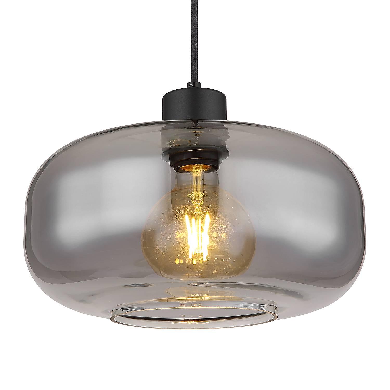 Pendant lamp Giuseppe Colored glass Iron Gray 1