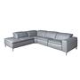Sofa Récamiere Links Leder Grau 1