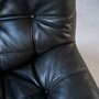 Vintage Michel Ducaroy Kashima Sofa-Set Leder Schwarz 3-tlg 9