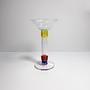 Vintage Postmodern Blumenvase Glas 1990er Jahre 0