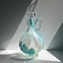 Vintage Vase Murano Glass Blue 1970s 0