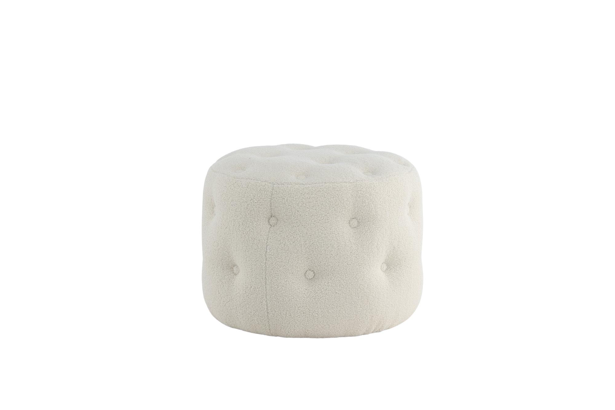 Benjamin Pouf Off-white Teddy 7