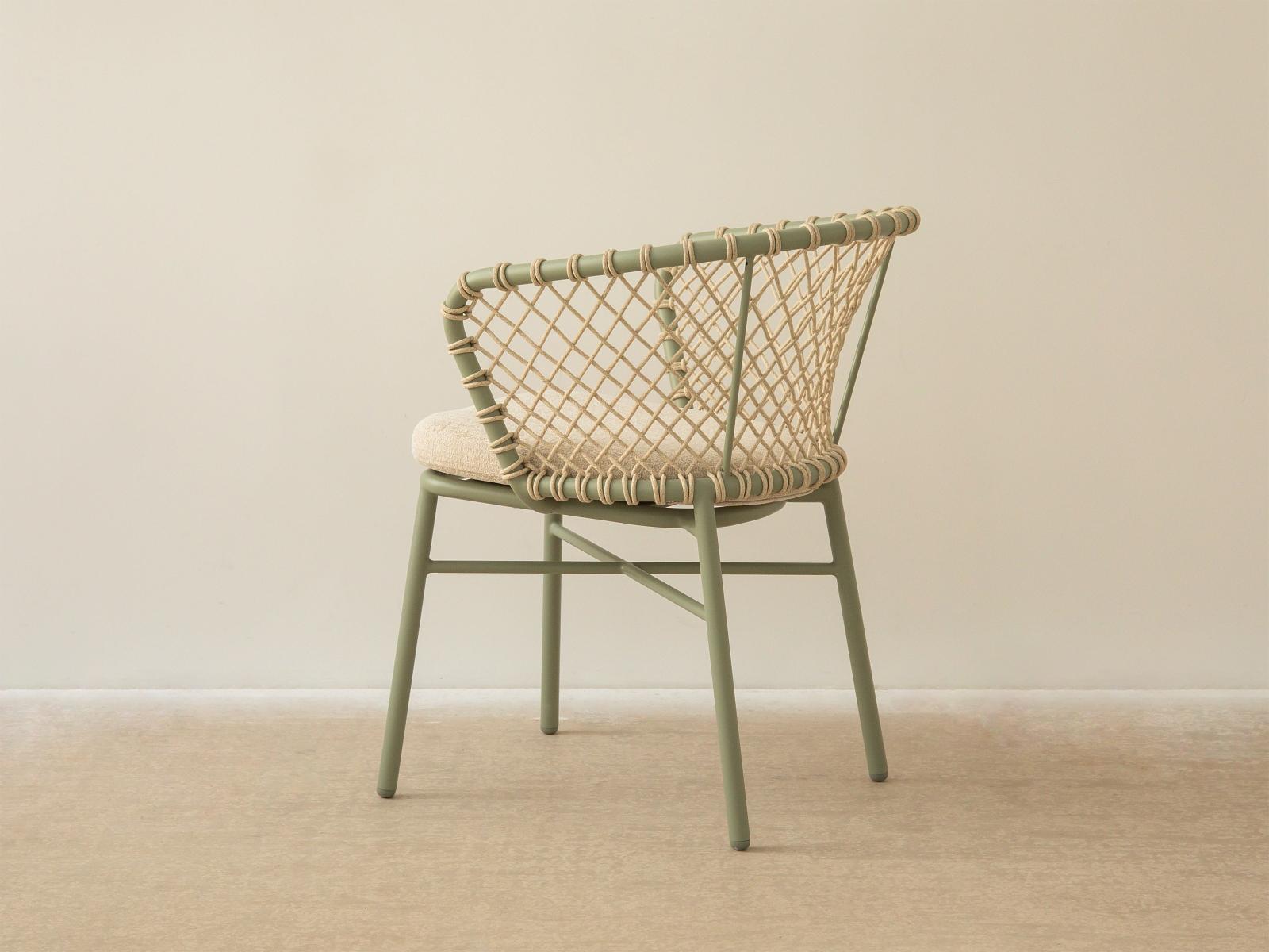 Canar Garden Chair Polyester Cream 60x57x75 cm 3