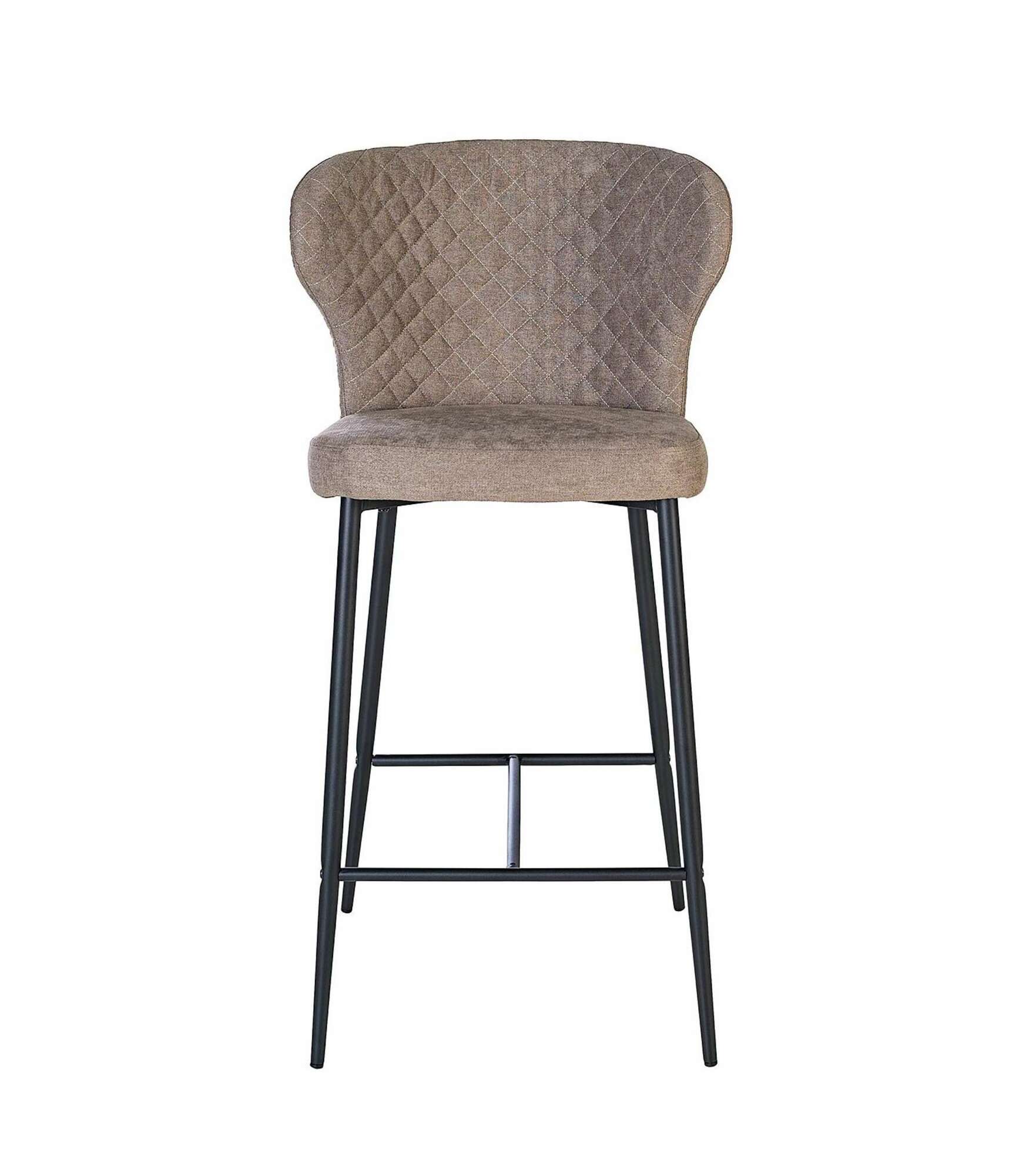 Barstuhl Textil Metall Taupe 1