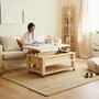 Verstellbarer Couchtisch mit Rollen Hellbraun 5