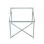 Beistelltisch Glas Metall Silber 3