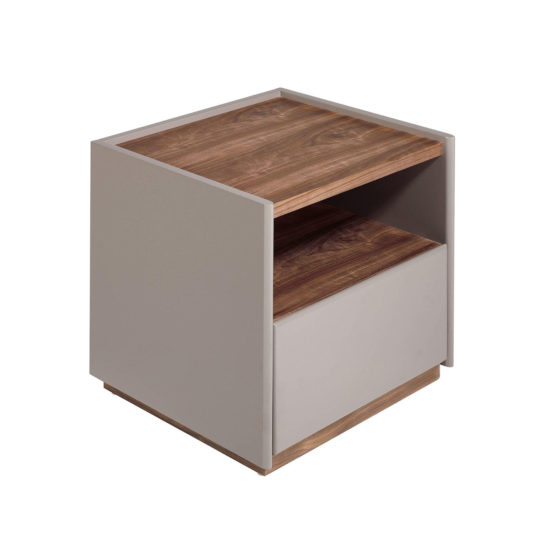 Beistelltisch Walnussfurnier Grau 0