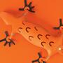 Eidechse mit Magnetfüßen aus 100% Recyceltem Leder Orange 3