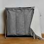 Wäschekorb Aluminium Textil Grau 5