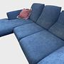 Sofa 3-Sitzer Récamiere Links Blau 3