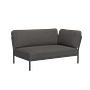 LEVEL Ecksofa Rechts Dunkelgrau mit dunkelgrauem Rahmen 0