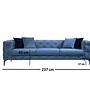 Como Sofa 3-Sitzer Blau 3