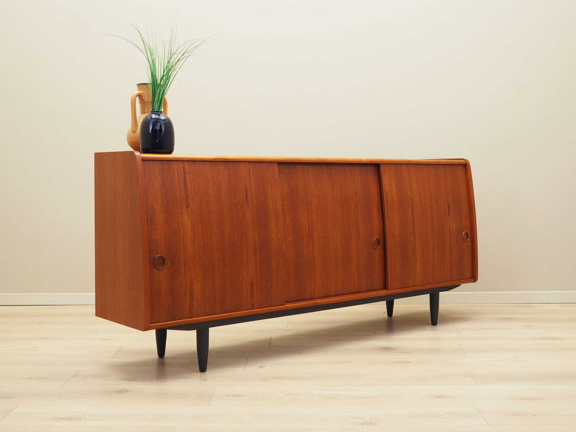 Vintage Sideboard Teakholz Braun 1970er Jahre 5