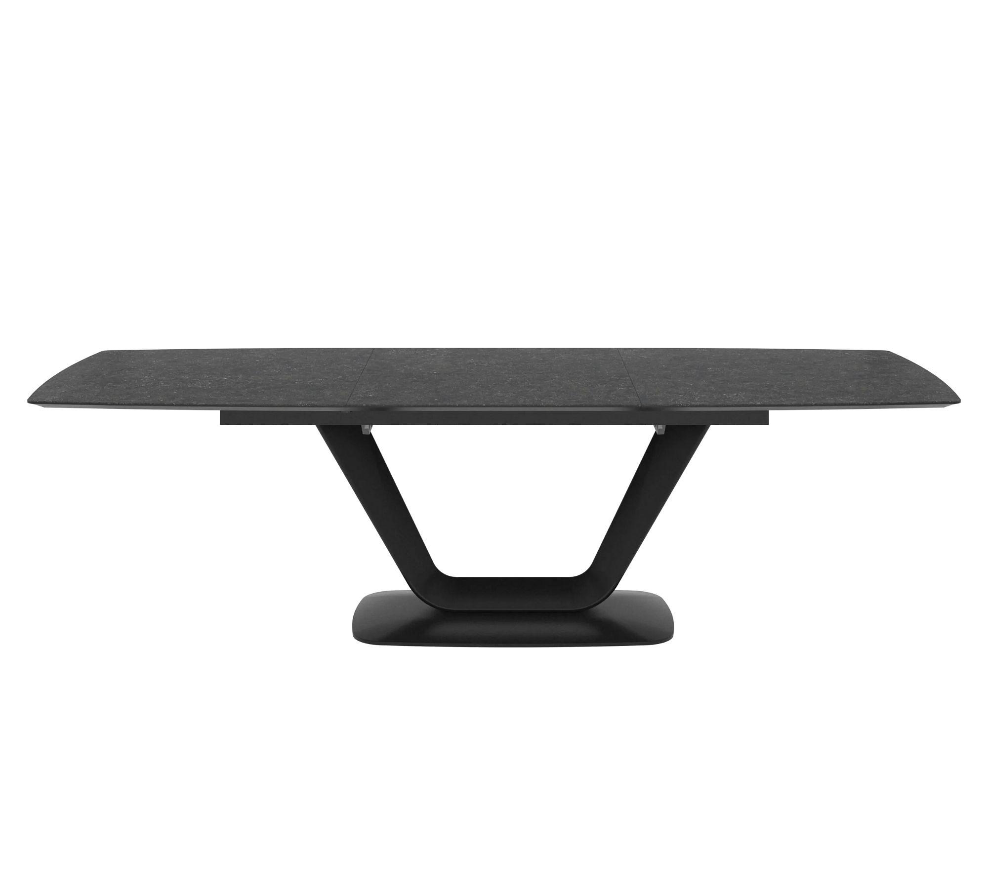 Alicante Extendable Dining Table Stone Dark Grey 1