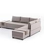 Fly Ecksofa Rechts mit 2 Hockern Creme 5