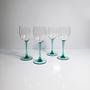 4x Vintage Weinglas Frankreich 1980er Jahre 0