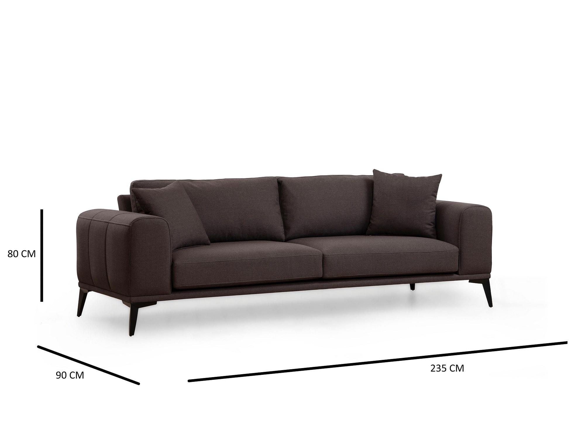 Kenzo 3-seater sofa Grey 5