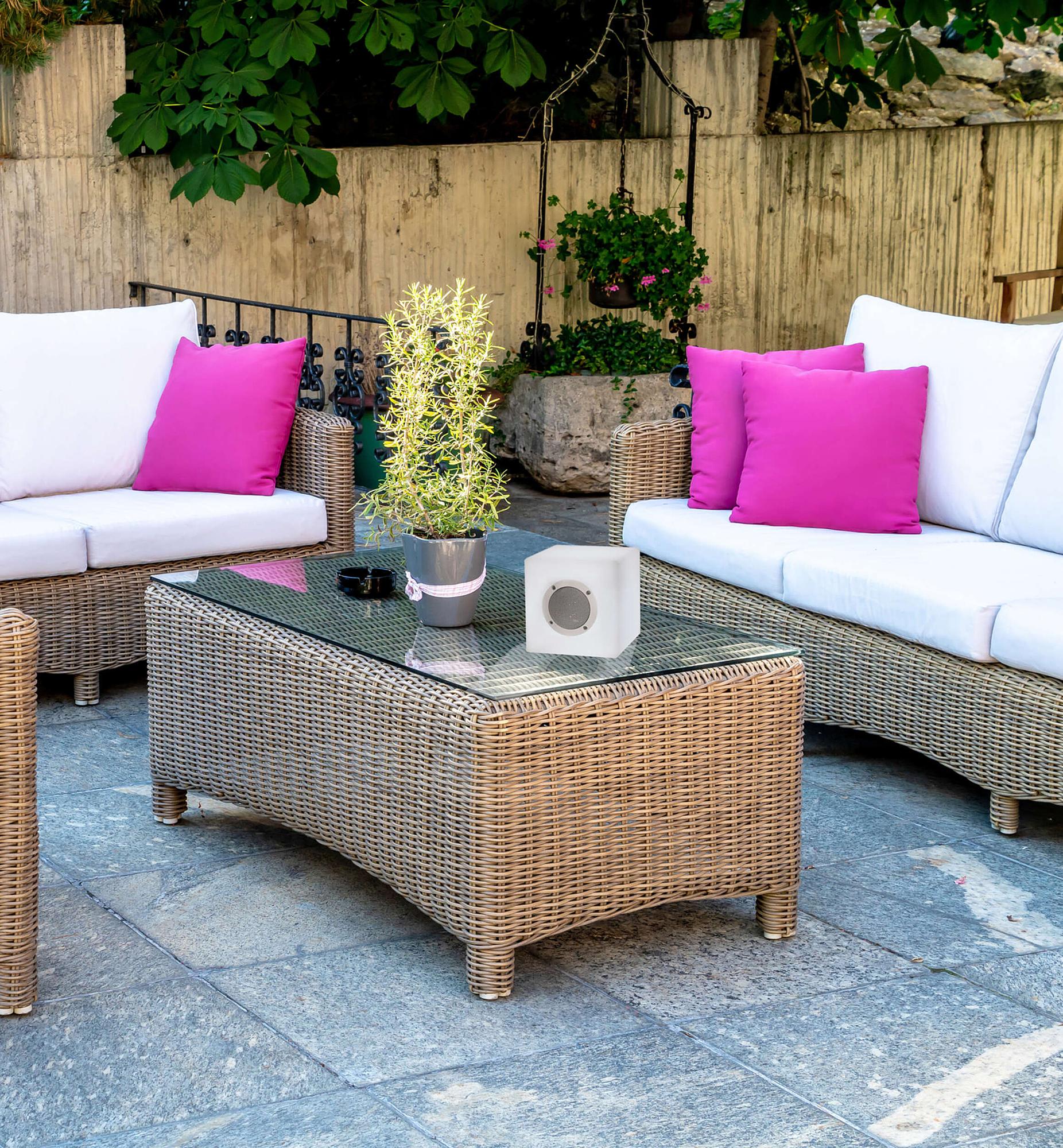 LED-/Bluetooth Würfel Cube Weiß 3