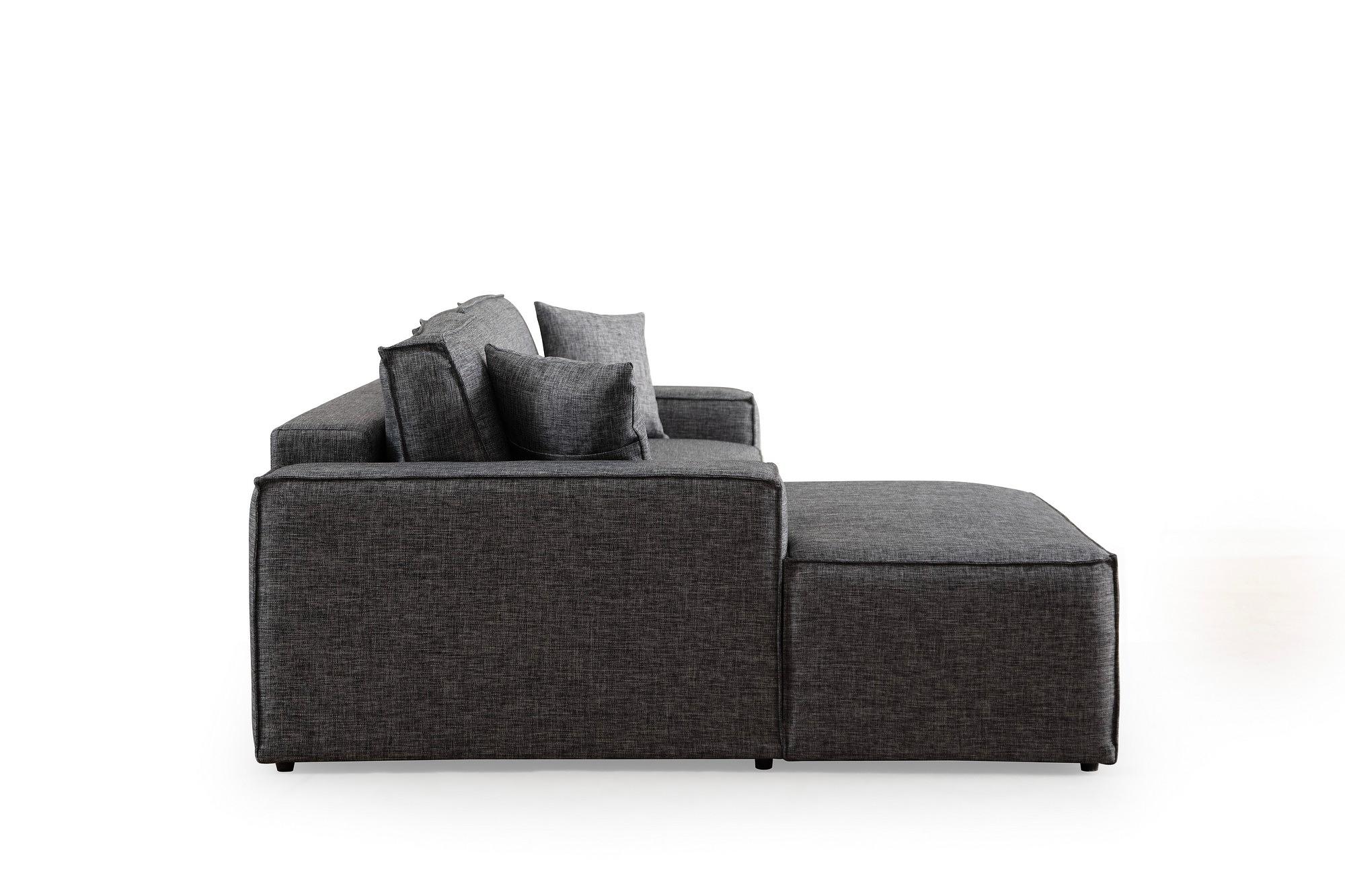 Pirlo Corner Sofa Left Dark Grey 6