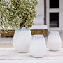 Vase Brisa Typ B Keramik Weiß Blau 2