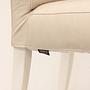 2x Teddy Dining Chair Faux Leather Wood White 5