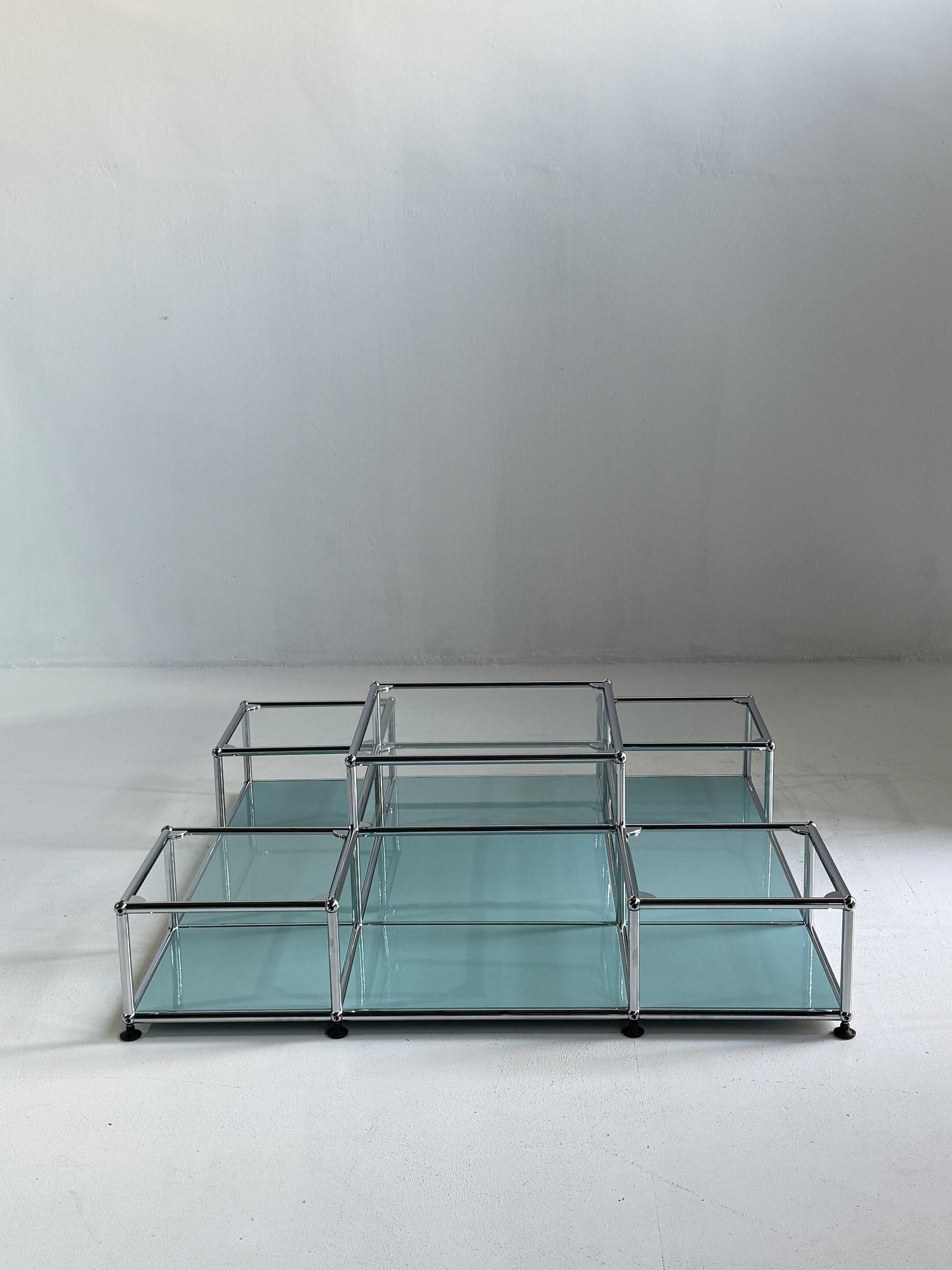 Modularer Couchtisch Chromstahl 1