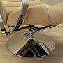 Sessel mit Hocker Leder Hellbraun 1970er Jahre 12
