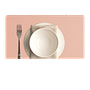Placemat Rectangular 100% Recycled Leather Pink 1