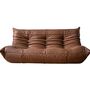 Togo Sofa 3-seater Smooth leather Folk Brown 0