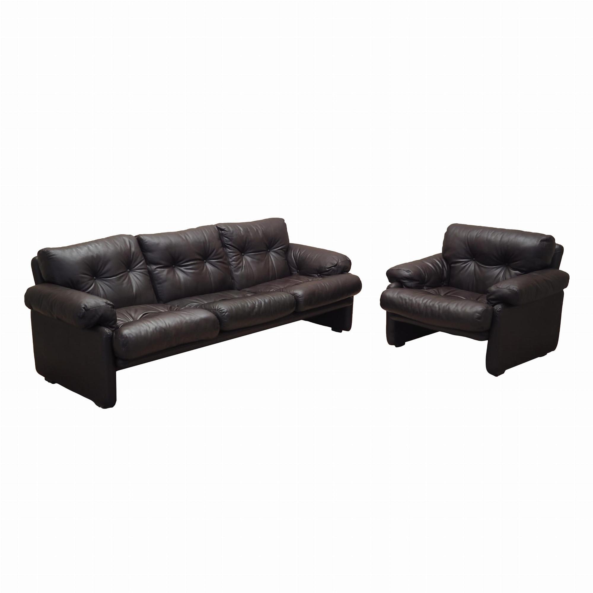 Coronado Living Room Set Leather 1960s 0