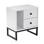 Glimmer Nightstand White with black legs 5